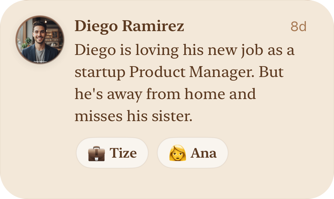 Sample note about Diego